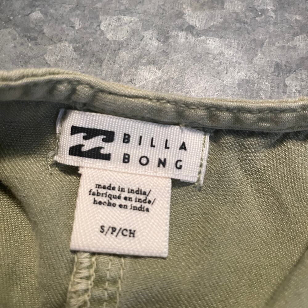 Billabong Beach Cruiser Jumpsuit Utility Overalls Womens Small Sage Green - Picture 7 of 13